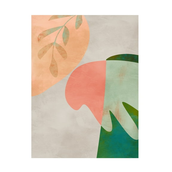 Trademark Fine Art Ana Rut Bre Cut out leaves Canvas Wall Art