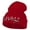 Red, variant on Savage Embroidered Long Knitted Beanie - Dk Grey OSFM