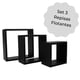 thumbnail image 2 of Set 3 repisas flotantes cuadradas minimalista negras ELLEGANCE HOUSEWARE FS39095, 2 of 4