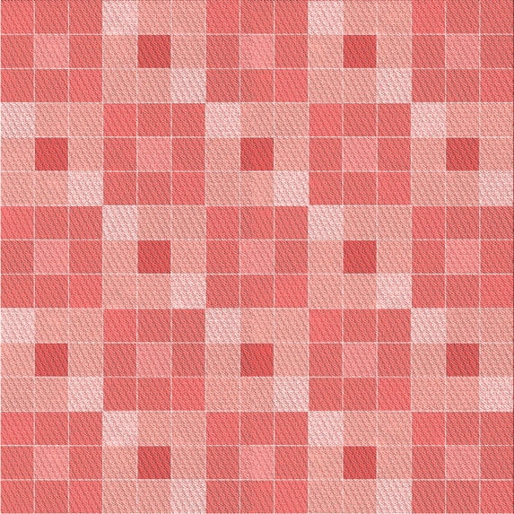 Ahgly Company Indoor Square Patterned Light Salmon Pink Area Rugs, 8' Square