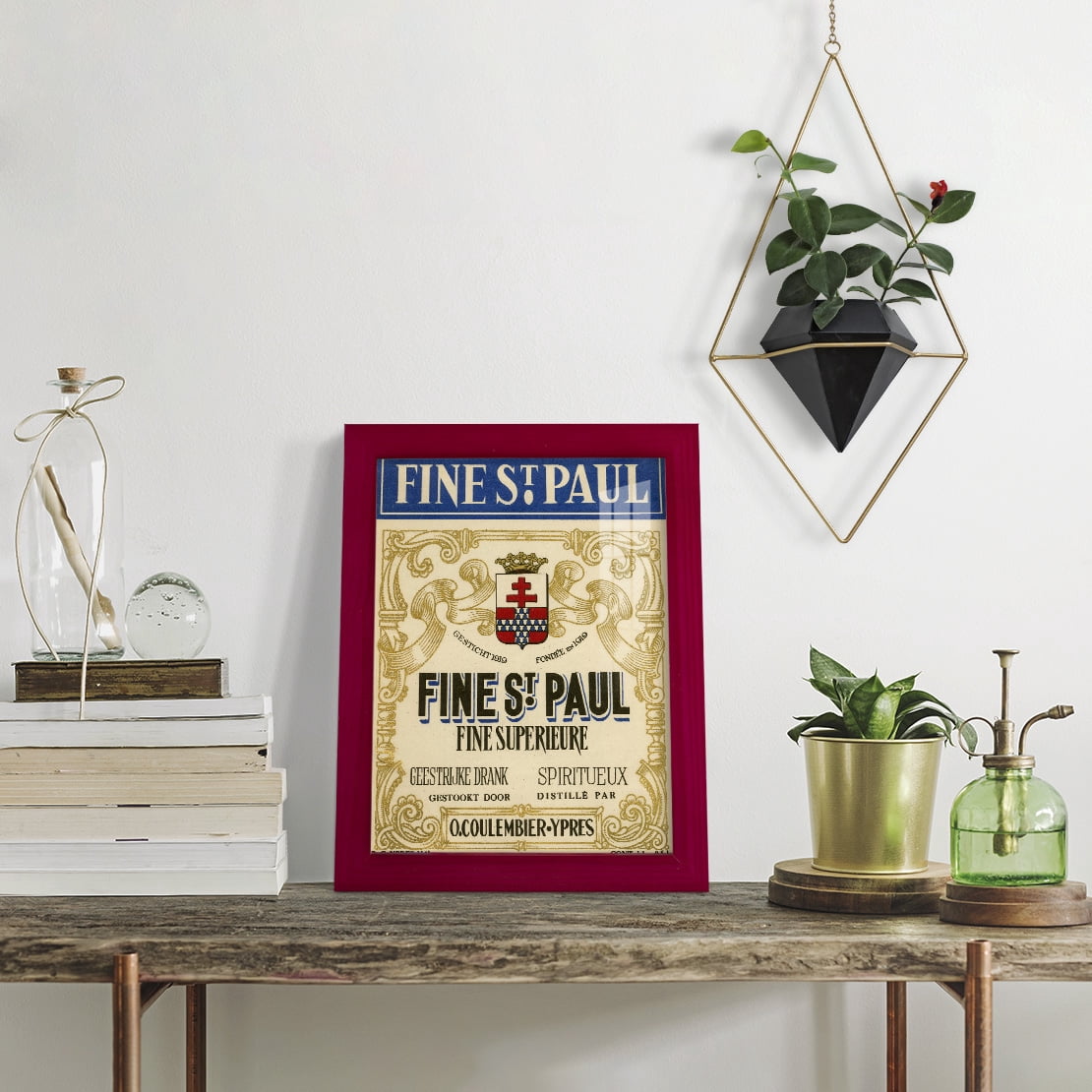 Fine St. Paul -Framed Print w/glass-Cherry Red