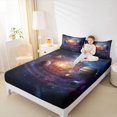 thumbnail image 4 of jejeloiu Solar System Twin Sheet Sets,Cosmos Planet Bedding For Men Women 3 Pieces, 4 of 7
