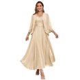 thumbnail image 1 of Vestido de madre de la novia CDSSL champán con chaqueta talla 2, 1 of 6