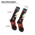 thumbnail image 4 of Haiem Vintage Colorful Flower French Bulldog Socks, Funny Novelty Crazy Design Cotton Socks Sports Socks Knee High Socks For Men, Women,1Pairs - Gift For Working Friends, 4 of 8