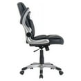 thumbnail image 2 of Lorell Soho Flip Armrest Mid-back Leather Chair Black Bonded Leather Seat - Black Bonded Leather Back - 5-star Base - 28.1" Length x 25.6" Width - 42.5" Height - 1 Each, 2 of 7