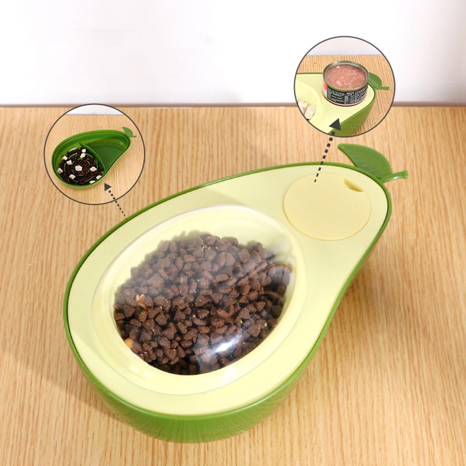 Non-slip Base Pet Dog Bowls Avocado Shape Slow Feeding Feeding Water Bowl for Feeding Puppies Indoor Dish