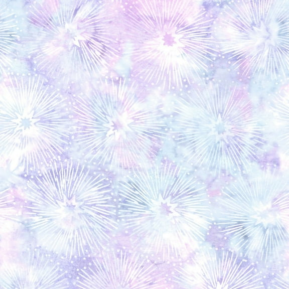 Dusk to Dawn Batiks Starburst Purples/Whites - Yardage