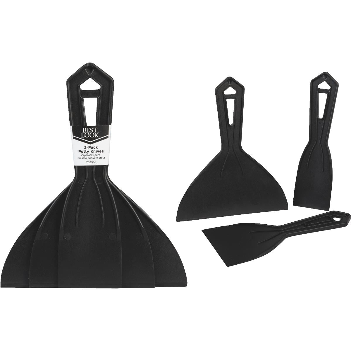 Best Look Plastic Putty Knife Set (3Piece) 783358