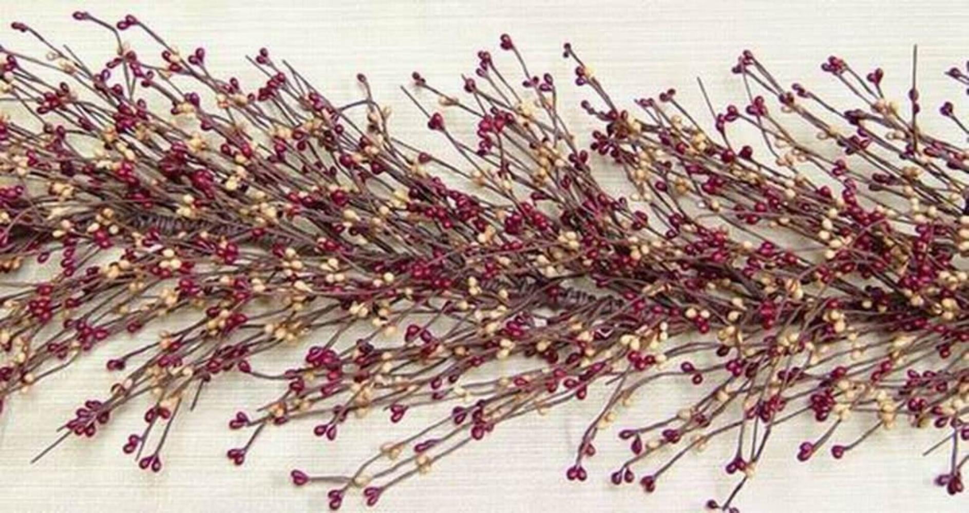 Burgundy 4-Feet CWI Gifts Bell and Pip Garland