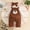 v#65Brown132, variant on Kids Baby Girls Winter Outfits Corduroy Overalls Set With Long Sleeve Tops Cute Bear Print Toddler Clothes Fall Winter Classic Child O-Neck Clothes Sets