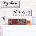 thumbnail image 2 of MUCHENGGIFT 2 Pieces home decor signs This is Us Our Life Our Story Rustic Wood Signs Together Rustic Wooden Wall Art Signs Farmhouse Entryway Signs, 4.7 x 13.8 Inch (), 2 of 7