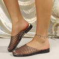 thumbnail image 5 of Clear Jelly Flats for Women Closed Toe Round Mesh Hollow Jellies Mesh Flats Sandals Slip On Jelly Slides Shoes Summer Beach Slippers Mules, 5 of 7
