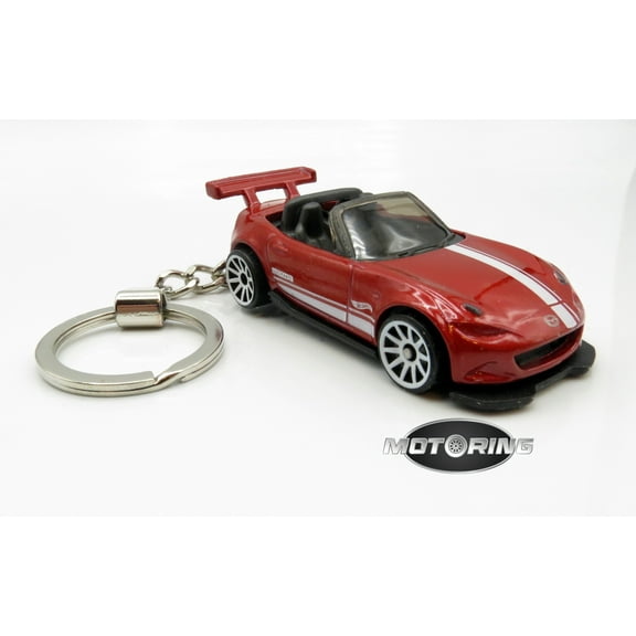 2015 '15 Mazda Miata Maroon Convertible Car Rare Novelty Keychain 1:64 Diecast