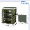 thumbnail image 4 of Eagle Peak Outdoor Camping Pop Up Folding Table with Large 3-Tier Storage Organizer and Side Pockets, Easy Set Up Portable Lightweight Aluminum Camping Kitchen, Green, 4 of 8