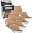 thumbnail image 1 of 4 Rouleaux de Ruban Kinésiologique 5m Ruban Adhésif Élastique de Soutien Musculaire Ruban Imperméable pour Musculation Respirant pour Exercice, 1 of 4