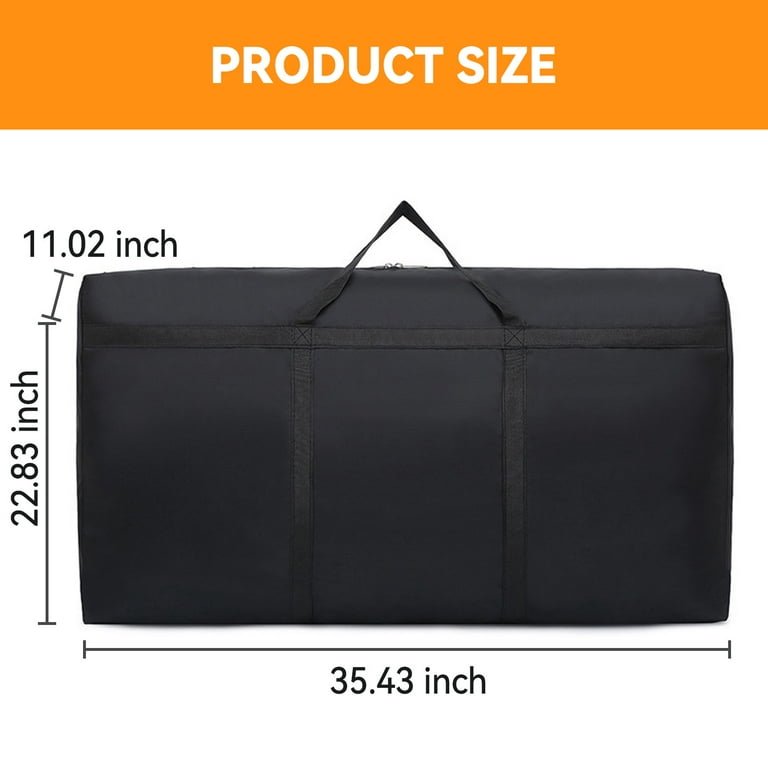 Tripumer 230L XL Moving Bag Waterproof Double Zip Strong Handle Black Walmart