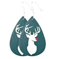 thumbnail image 1 of Christmas Faux Leather Earrings Santa Xmas Tree Snowman Earrings Dangle Earrings, 1 of 10