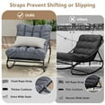 thumbnail image 4 of EcoSummer Rocking Chair with Plush Cushion – Outdoor & Indoor Lounge Chair, Sturdy Metal Frame, Padded Seat for Patio, Garden, Nursery, Living Room, 4 of 8