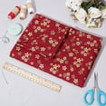 thumbnail image 4 of 1 Yard 59 Inch Gold Cherry Blossoms Prints Cotton Fabric Japanese Sakura Quilting Bundles Bronzing Style for Sewing DIY Dresses Half Skirt Shirts Handicrafts Red DIY, 4 of 9