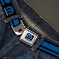 thumbnail image 2 of Mopar Belt, Seatbelt Buckle Belt, Mopar Logo Stripe Black Blue, Youth 22 to 32 Inches, 2 of 9