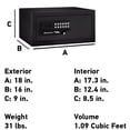 thumbnail image 5 of SentrySafe HL100ES Security Safe with Digital Card Swipe Lock, 1.09 Cu. ft., 5 of 5