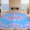 thumbnail image 2 of Design&I 8'x10' Ultra Soft Area Rug, Kawaii Starfish Pearl Center Scale Cute Border Purple Mermaid Refined Structured None Fluffy Washable Non Shedding for Bedroom Living Room Under Sectional, 2 of 7