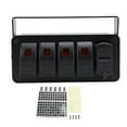 thumbnail image 2 of Panel de interruptor Basculante de 4 Bandas para Automóvil, Camión, Barco, RV, UTV, ATV, Aluminio de Alta Resistencia, Inmediable, Ajuste Universal Con Cargador USB PD TUPO C, 2 of 7