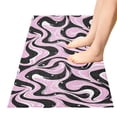 thumbnail image 5 of Haosy Black Pink White Flow Bathroom Rugs Non Slip Absorbent Soft Plush Quick Dry Bath Mat, 39"x20", 5 of 8