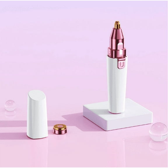 PONPRNGY Facial Hair Remover & Eyebrow Trimmer - 2 in 1 Electric Women's Face, Nose & Body Shaver - Painless Epilator - USB Rechargeable