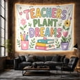 thumbnail image 6 of Plant Dreams With Books And Pencils, Inspirational Illustration Style for Classroom Decor Fans, School Wall Art, Back To School Gift Tapestry Wall Hanging for Classroom and Office, 6 of 7