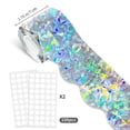 thumbnail image 2 of 60ft Holographic Scalloped Bulletin Board Borders, Iridescent Rolled Trim for Classroom School Office Decorations, 2 of 6