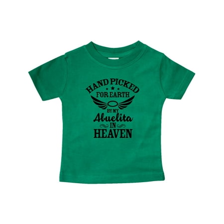 

Inktastic Handpicked for Earth By My Abuelita in Heaven Gift Baby Boy or Baby Girl T-Shirt