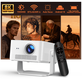 TOPTRO Smart 4K Projector with WiFi 6 and Bluetooth 5.2, Native