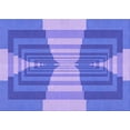 thumbnail image 1 of Ahgly Company Indoor Rectangle Patterned Blue Ribbon Blue Area Rugs, 7' x 10', 1 of 6