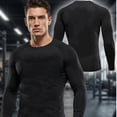 thumbnail image 3 of alpinario Men's Long Sleeve Compression Shirt Dry Fit Sport Baselayer Undershirt High Elastic Athletic Top Moisture Wicking Rash Guard Gym Running, 3 of 9