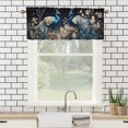 thumbnail image 3 of Peacock Printed Window Curtains Valances for Kitchen Blue Beautiful Bird Flower Plant Scenery Rod Pocket Valances for Bedroom Living Room Dining Room 54 by 18 in, 1 Panel, 3 of 6