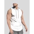 thumbnail image 2 of Camiseta Sin Mangas Informal Ligeramente Elástica Con Cuello Redondo Y Capucha Para Hombre Con Bolsillo Canguro, Camiseta Sin Mangas Para Hombre Para Entrenamiento De Gimnasio Al Aire Libre De Verano, 2 of 4