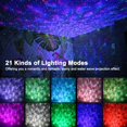 thumbnail image 2 of Led Projector Starry Sky Lamp, Starry Sky Projector Night Light With Starry Star / Water Wave Wave Effect With 21 Lighting Modes And Music Speaker.Perfect For Baby Kids Party, 2 of 7