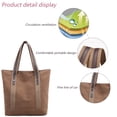 thumbnail image 3 of Hukapapa Bolso de Lona Bolso portátil de Moda para Mujer Bolso de Ocio de Gran Capacidadmarrón, 3 of 6