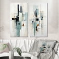 thumbnail image 1 of Designart "Grey Suprematism Geometric Euphony III" Abstract Suprematism Wall Art Set Of 2 - Grey Abstract Wall Decor Set Of 2, 1 of 6