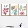 thumbnail image 2 of wall26 3 Piece Framed Canvas Wall Art for Living Room, Bedroom Leaf Theme Canvas Prints for Home Decoration Ready to Hang - 16"x24"x3 Panels, 2 of 5