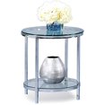 thumbnail image 2 of Table d'Appoint Ronde Patinoire en Chrome et Verre, 2 of 2