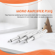 thumbnail image 3 of 6.35mm Mono Amplifier Plug 1/4Inch Male Mono Monaural Jack Audio Cable Connector Plug Microphone 10Pcs, 3 of 5
