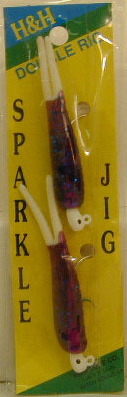 H&H 3" Double Rig Jig, Purple & White, 2 Count