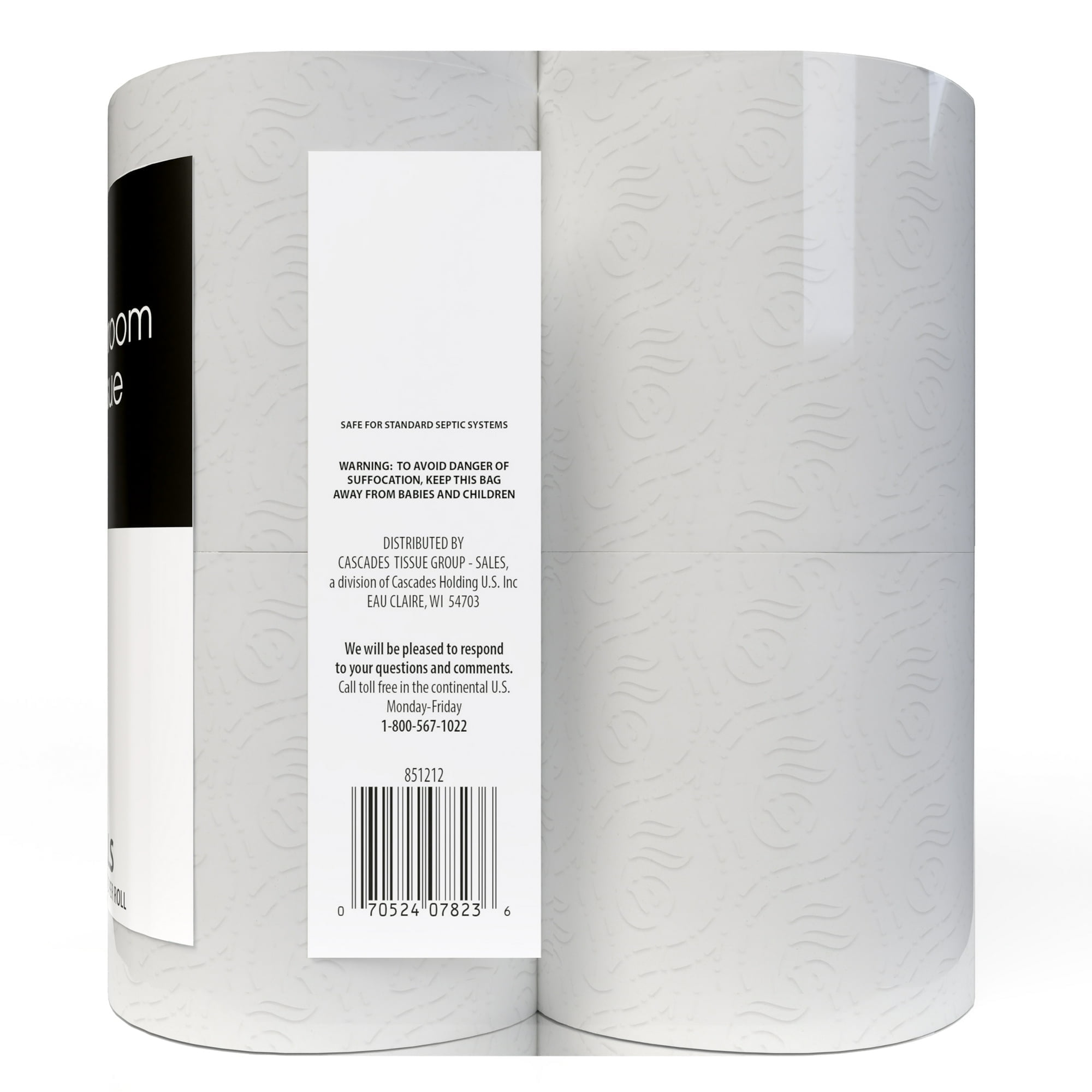 (2 pack) Toilet Paper, 4 Rolls, 150 2-Ply Sheets per Roll