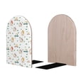 thumbnail image 2 of Susaid Cartoon House Print Wooden Bookends Decorative Book Ends for Shelves Heavy Books Holder Organizer Non-Slip Desk Book End for Kids Room Office School 1 Pairs, 2 of 8