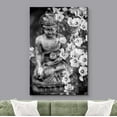 thumbnail image 3 of wall26 Canvas Print Wall Art Black &amp; White Buddhism Buddha Statue Lily Flower Nature Religious Photography Realism Decorative Yoga Multicolor Relax/Calm Zen for Living Room, Bedroom, Office - 32&, 3 of 5