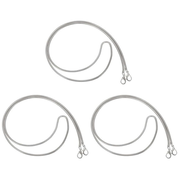 Uxcell Metal Chain Phone Lanyard, 3Pcs 1.6 Inch Anti Theft Crossbody Phone Strap with Detachable Tether Tabs Lanyard Leash for Women Pants Wallets, Silver