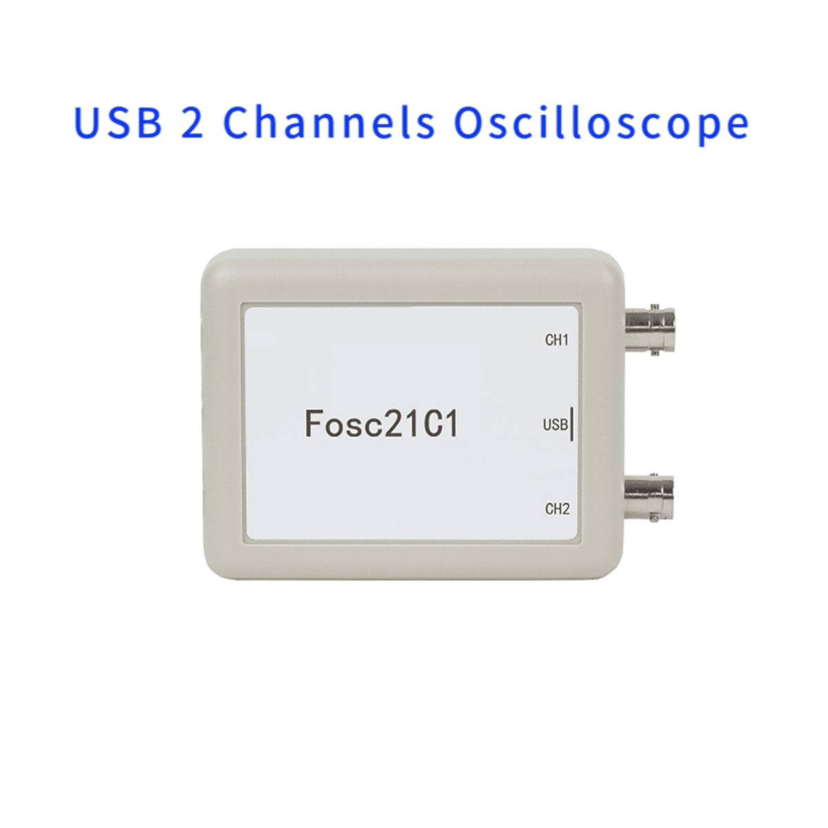 Fosc21C1 2-Channel USB PC Oscilloscope 1Mhz Sampling Rate Portable Oscilloscope MCU Development