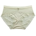 thumbnail image 2 of Silk Panties for Women Women's Lace Underwear Mid-Waisted Ice Silk Full Cover Underwear Soft Satin High Waisted Panties Lightweight Breathable Underpant Briefs Shaping Underwear for Women Green XL, 2 of 3